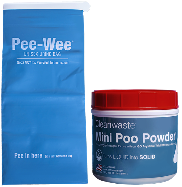 Cleanwaste products Poo Powder and Pee Wee